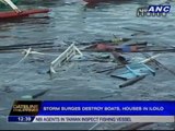 Storm surges destroy boats, houses in Iloilo