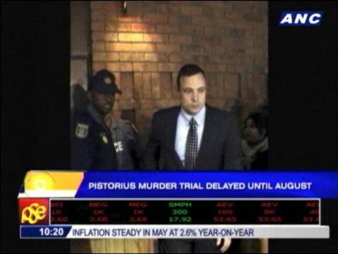 Pistorius murder trial delayed until August