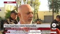 Incendio en Reclusorio Oriente deja tres muertos y siete lesionados