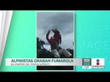 Alpinistas graban fumarola en cráter del Popocatépetl | Noticias con Francisco Zea
