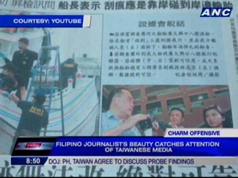 Filipino journalist's beauty catches attention of Taiwanese media