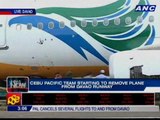 Cebu Pacific team starting to remove plane from Davao runway