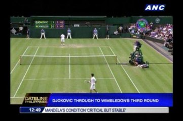 Djokovic through to Wimbledon's third round