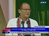 Aquino lauds DOH for accomplishments in health sector