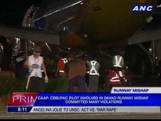 Video herunterladen: CebPac pilots involved in Davao runway incident suspended