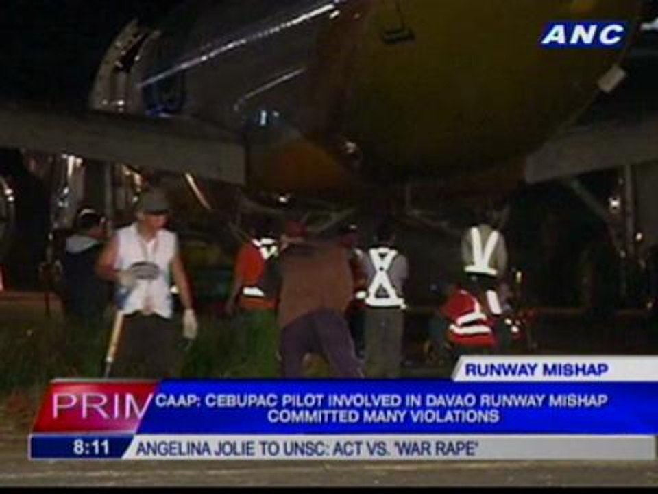 CebPac pilots involved in Davao runway incident suspended