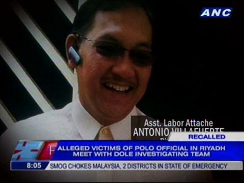 Alleged victims of POLO official in Riyadh meet with DOLE investigating team