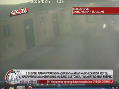 Motel's CCTV catches fake couple stealing motorcycle