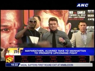 Floyd, Canelo promote fight in Manhattan