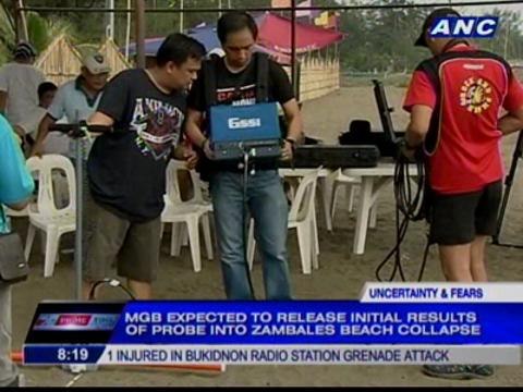 MGB still studying collapse of portion of coastline in Zambales