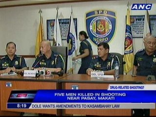 Five men killed in shooting near Pasay, Makati