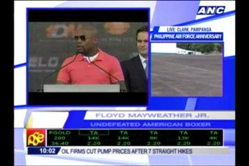 Floyd, Canelo in Mexico to promote clash