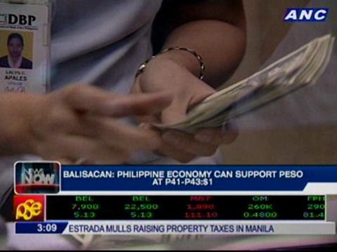 Balisacan: Philippine economy can support Peso at P41-P43:$1