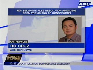 Rep. Belmonte files resolution amending econ provisions of constitution