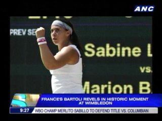 Bartoli revels in historic moment at Wimbledon