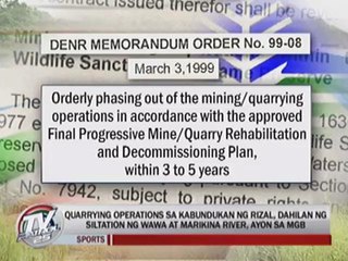 Quarrying in Rizal continues despite ban