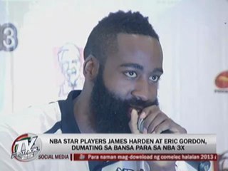 Harden, Gordon in Manila for NBA 3X