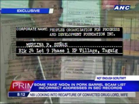 Fake NGOs in 'pork barrel' scam got SEC approvals