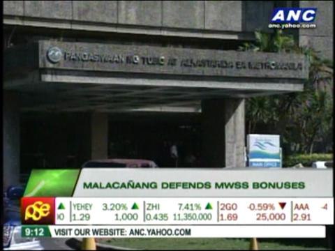 Palace defends MWSS bonuses