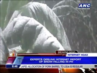 PAGASA debunks 'Philippine snow' video