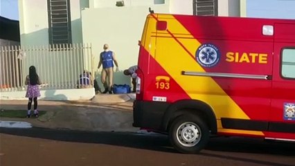 Trabalhador sofre queda de dois metros enquanto pintava igreja no Melissa