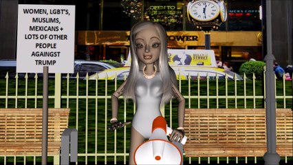 Lady Gaga Protests at Trump Tower