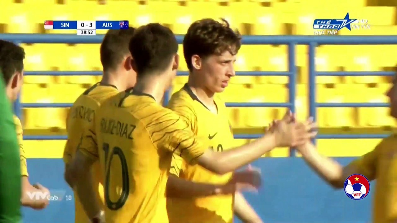 Highlights | U18 Australia - U18 Singapore | Áp đảo hoàn toàn | VFF Channel