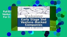 Full E-book  Valuing Early Stage and Venture-Backed Companies (Wiley Finance)  For Online