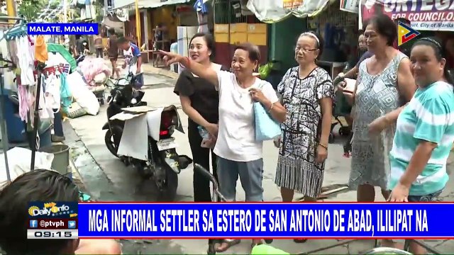 Mga informal settler sa Estero de San Antonio de Abad, ililipat na