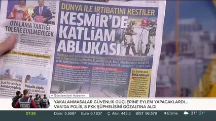 STAR'IN MANŞETİ: KEŞMİR'DE KATLİAM ABLUKASI