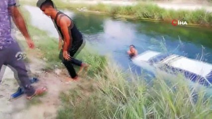 Çalınan otomobil sulama kanalında bulundu