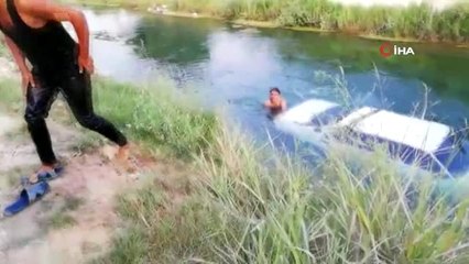 Çalınan otomobil sulama kanalında bulundu