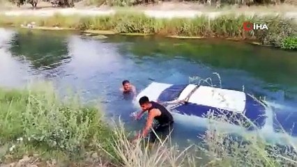 Çalınan otomobil sulama kanalında bulundu