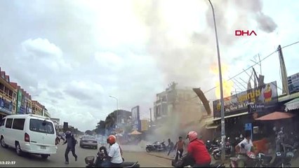 DHA DIŞ- Kamboçya'da 2 tonluk LPG tankı patladı: 13 yaralı