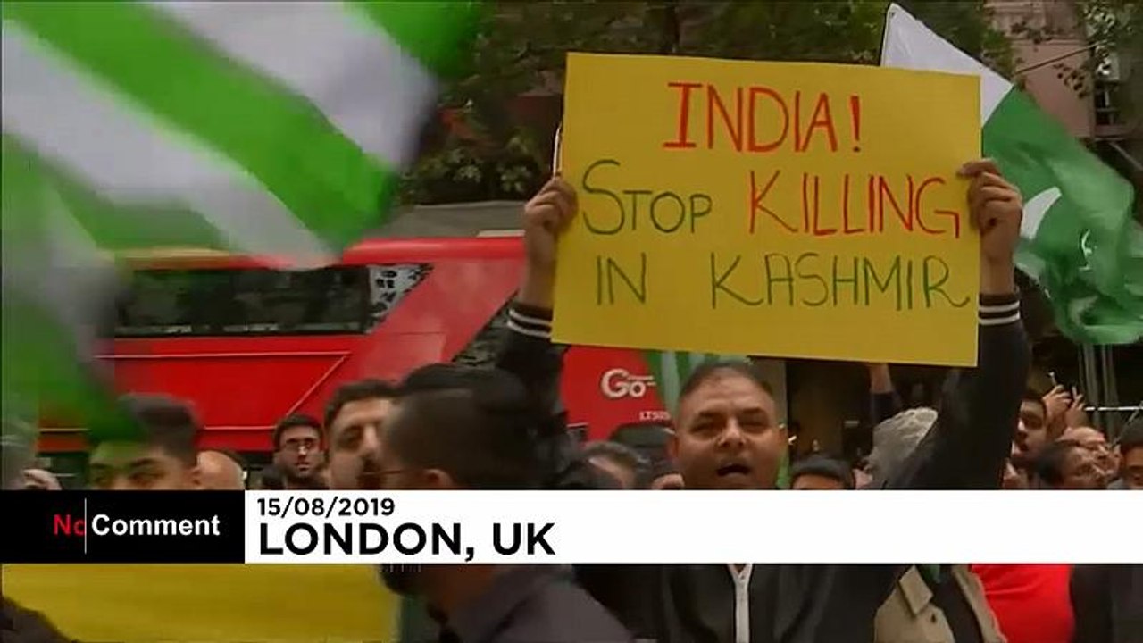 Manifestation à Londres contre la révocation de l’autonomie du Cachemire indien