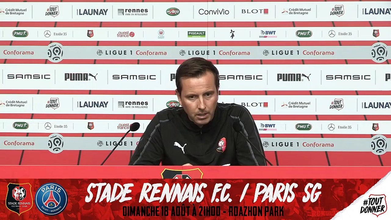 J2. Stade Rennais F.C. / PSG : Conférence de Presse