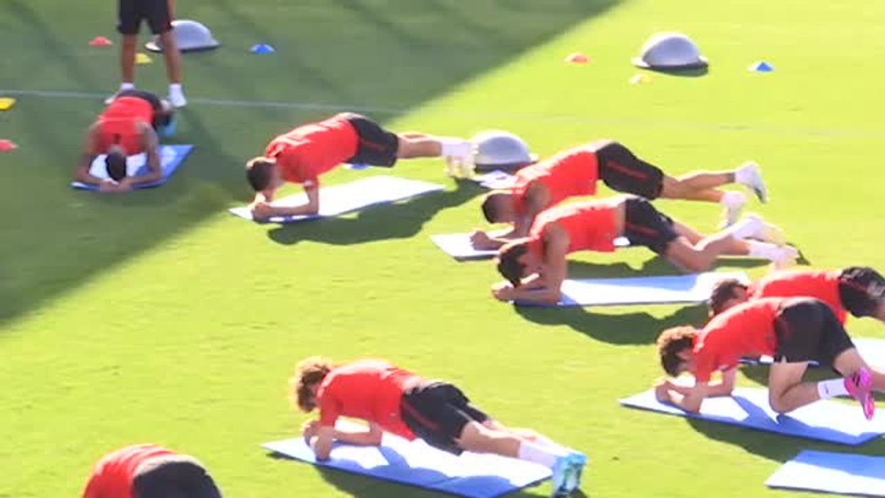 El Atlético prepara el debut liguero ante el Getafe