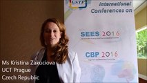 Ms. Kristina Zakuciova at SEES Conference 2016 by GSTF Singapore