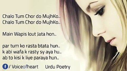 chalo tum choor do mujyko may wapis lout jata hn urdu poetry hindi poetry