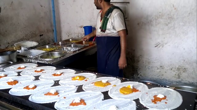 Dosa King - 14 Dosas in 5 Minutes - How to make Dosa Indian street food