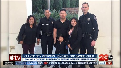 Culver City officers honored for saving child