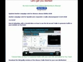 Abunza BackOffice Top Web 2.0 Mentors