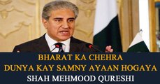 FM Shah Mehmood Qureshi press breifing as Emergency Meeting of UN Security Council on Kashmir Issue