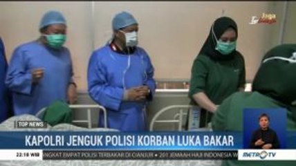 Kapolri Jenguk Aiptu Erwin yang Terbakar saat Amankan Demo