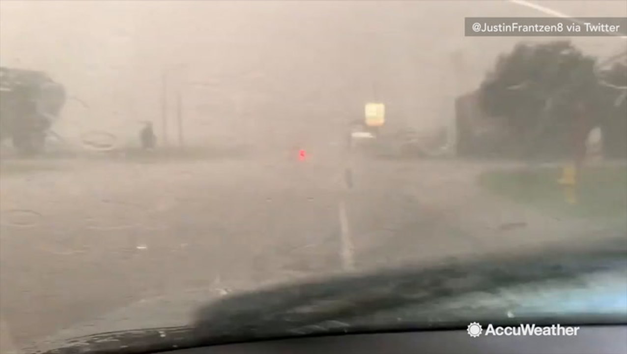 Torrential rain and hail cause flooding
