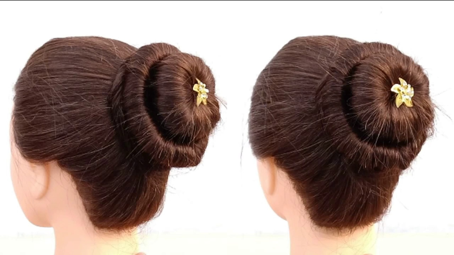 Beautiful hairstyle bun hairstyle from Donut Cute hairstyles Donut bun  hairstyles Hair - video Dailymotion