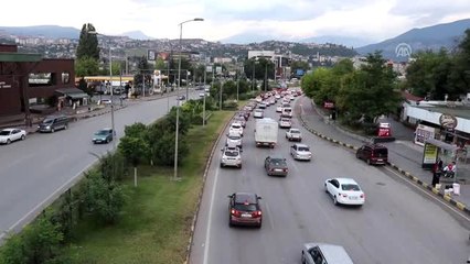 Karadeniz'den dönen tatilciler yoğunluk oluşturdu