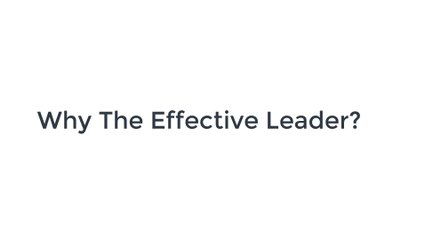 The Effective Leader - Home Video