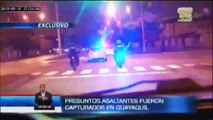 Dos sujetos fueron capturados luego de una intensa persecución en Guayaquil