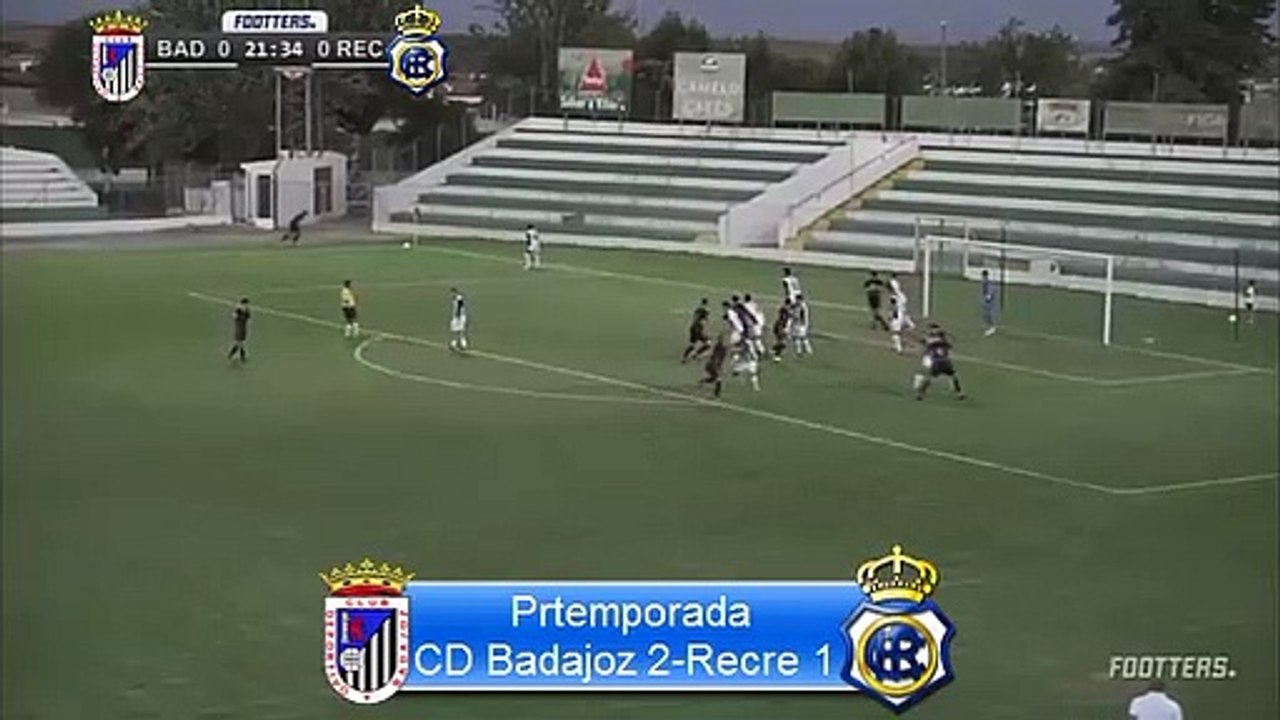 Pretemp.2019/2020 CD Badajoz 2-Recre 1 Resumen